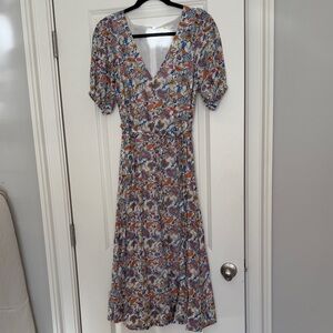 Boden Multicolor Floral Midi Dress